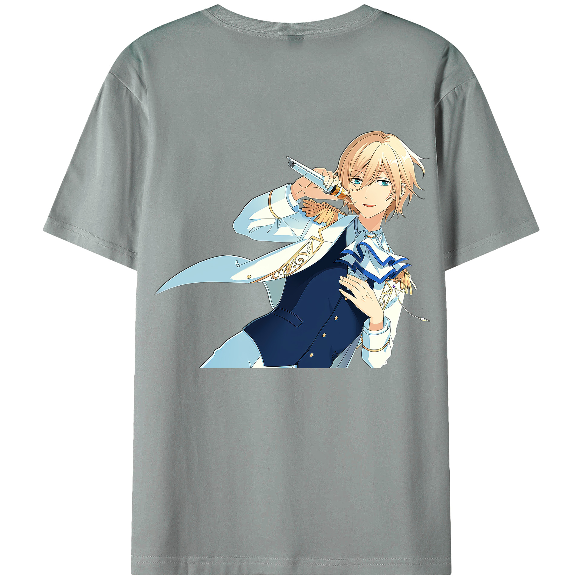 （画像用） あんさんぶるスターズ! Ensemble Stars 綿100％ メンズ半袖Tシャツ（バックプリント） 通気性